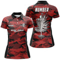 Custom Red Camo Golf Shirt Disc Golf Gifts for Women's Polo Shirts S-5XL