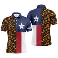 Custom Halloween Texas Flag Golf Shirt Men's Polo Shirt S-5XL