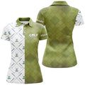 Customized Green White Argyle Skull Golf Shirt for Women Women's Polo Shirts S-5XL