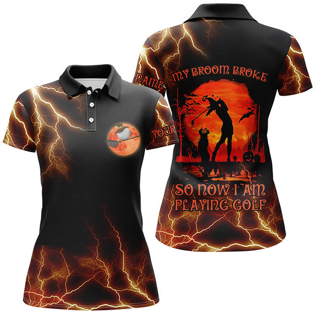 Halloween Scary Witch Design Great Women Golfers Women's Polo Shirts S-5XL