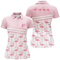Custom Flamingo Pink Golf Shirts Cute Gifts Women's Polo Shirts S-5XL