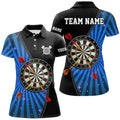 Custom Black Blue Halo Darts Cool Custom Shirt for Women's Polo Shirt S-5XL