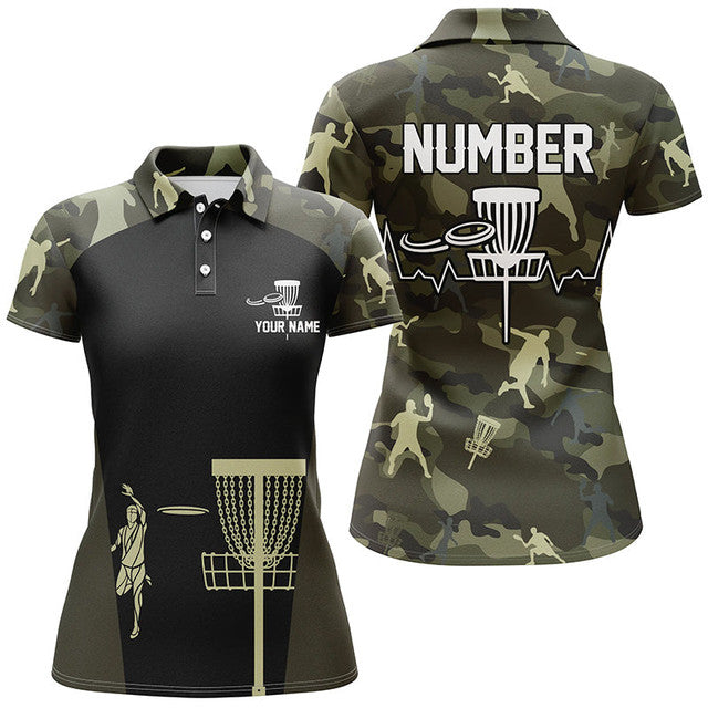 Custom Disc Golf Shirt Gift for Women Custom Camouflage Women's Polo Shirts S-5XL