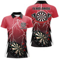 Custom Red Thunder Lightning Darts Shirt For Women's Polo Shirts S-5XL