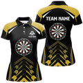 Custom Personalized Yellow Black Darts Polo Shirt for Women's Polo Shirts S-5XL