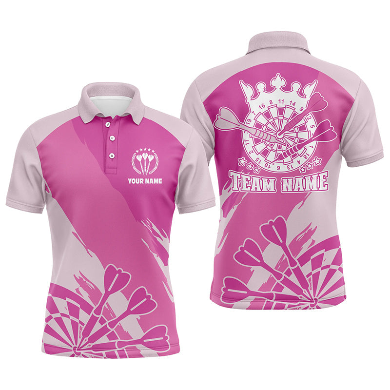Personalized Pink Darts Custom Cool Polo Shirt Mens Polo Shirt S-5XL