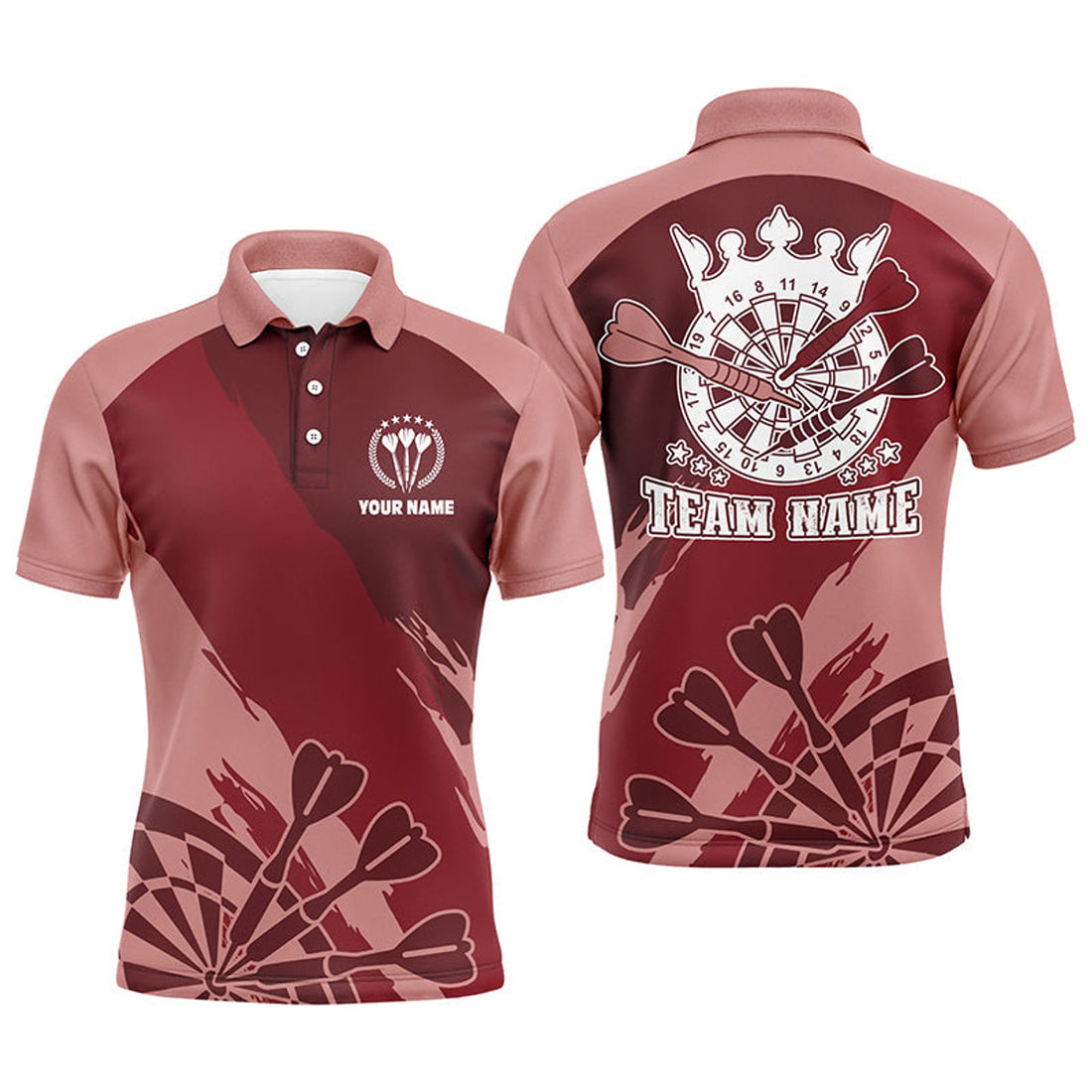 Personalized Red Dart Polo Shirt Custom Cool Shirt Men's Polo Shirt S-5XL