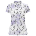 Custom Golf Stick Figures Playing Golf Ideal Golf Gifts Women's Polo Shirts S-5XL