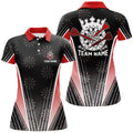 Custom Black Red Darts Polo Shirt Custom Dart Team Shirt Women's Polo Shirts S-5XL