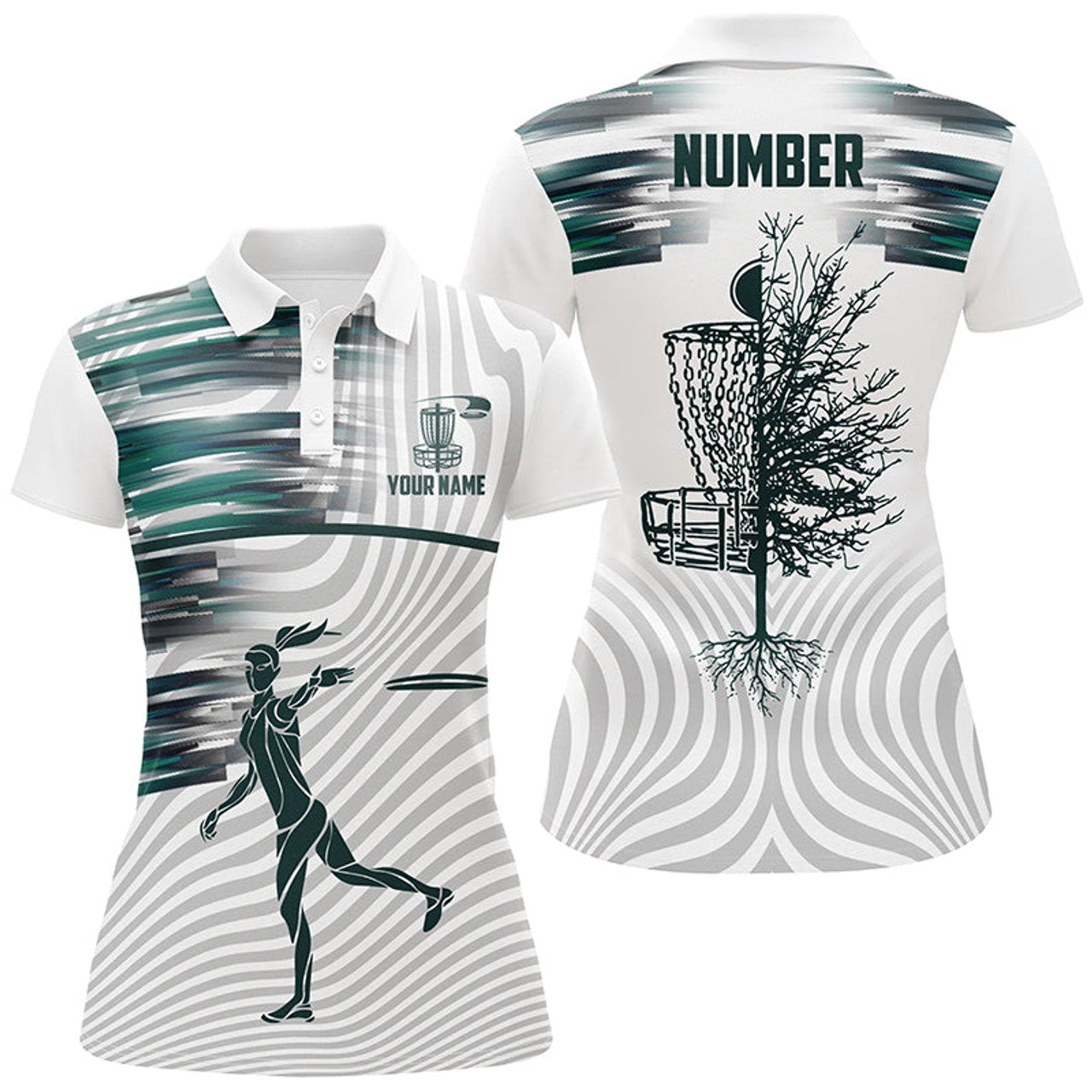 Custom Disc Golf Shirts with Basket Design Golf Gifts Women's Polo Shirts S-5XL
