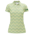 Custom Light Green Zigzag Golf Shirt St Patrick Vintage Women's Polo Shirts S-5XL