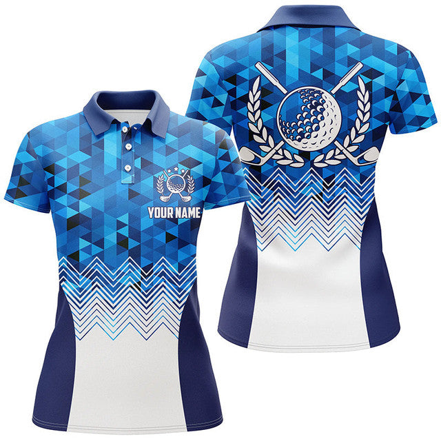 Custom Geometric Golf Shirts Cool Triangle Pattern Gift Women's Polo Shirts S-5XL