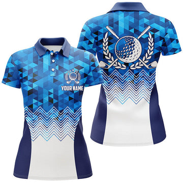 Custom Geometric Golf Shirts Cool Triangle Pattern Gift Women's Polo Shirts S-5XL