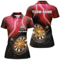Custom Personalized Thunder Lightning Red for Darts Team Women's Polo Shirts S-5XL