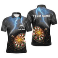 Personalized Thunder Lightning Black Darts Jersey Men's Polo Shirt S-5XL