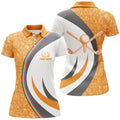 Custom Orange Thanksgiving Golf Shirt Cool Gift Women's Polo Shirts S-5XL