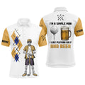 Custom Simple Man Skull Beer Argyle Golf Polo Shirt Men's Polo Shirt S-5XL