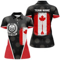 Retro Canada Flag Darts Polo Shirt Patriotic Dart Women's Polo Shirts S-5XL
