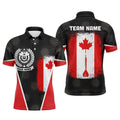 Retro Canada Flag Patriotic Darts Polo Shirt Mens Polo Shirt S-5XL