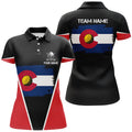 Custom Retro Colorado Flag Black Patriotic Golf Shirt Women's Polo Shirts S-5XL