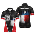 Custom Retro Texas Flag Patriotic Darts Jersey Men's Polo Shirt S-5XL