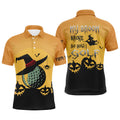 My Broom Broke So Now I Golf Orange Halloween Polo Shirt S-5XL Men's Polo Shirt