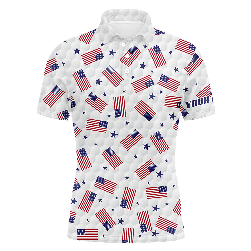 American Flag Golf Pattern Custom Polo Shirt S-5XL Men's Polo Shirt