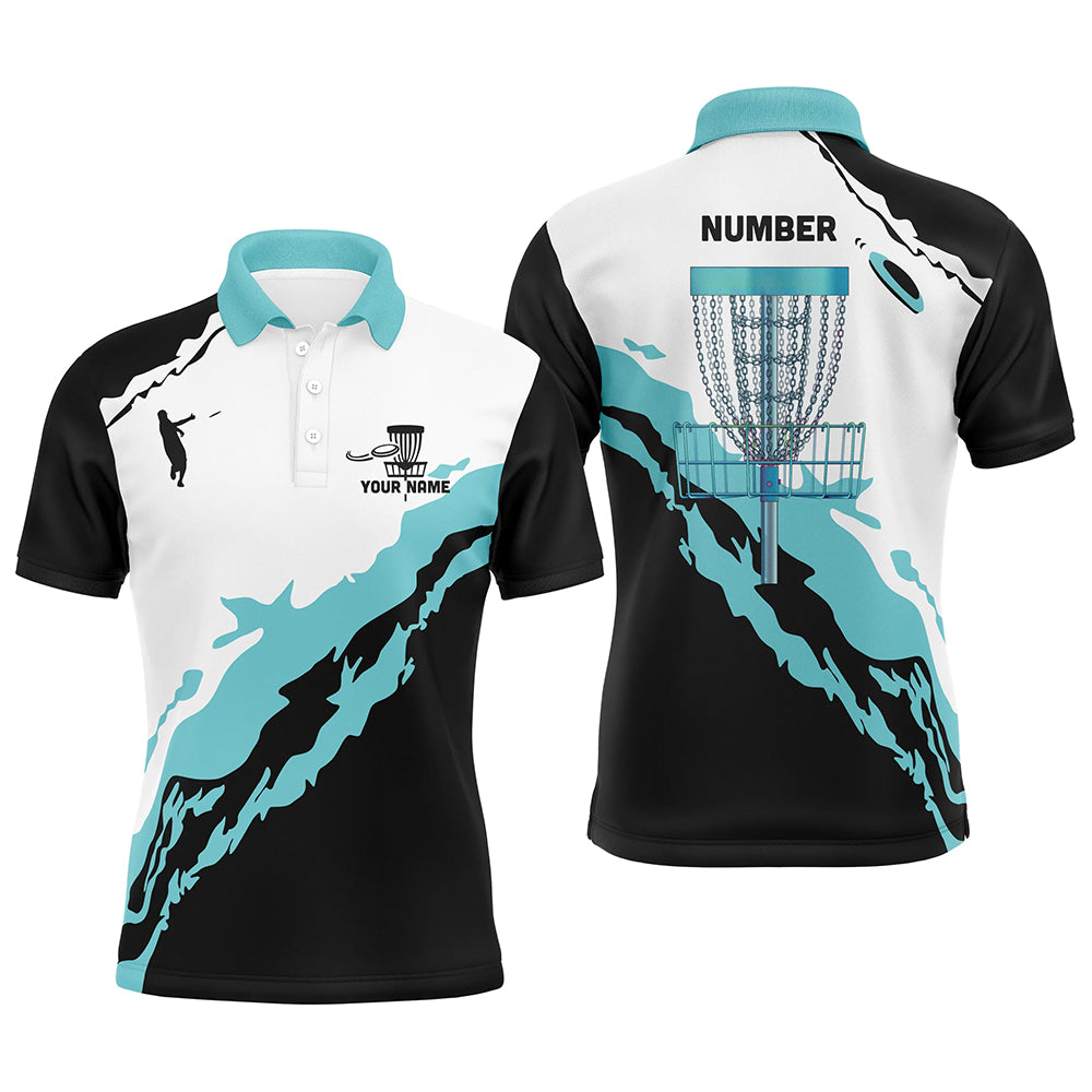 Turquoise Customized Cool Disc Golf Shirt for Men Men's Polo Shirt S-5XL