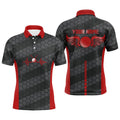Custom Red and Black Heartbeat Golf Polos Cool Gifts Men's Polo Shirt S-5XL