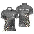 Custom Paint Splash Grey Dart Jersey for Men Team Shirt Men's Polo Shirt S-5XL