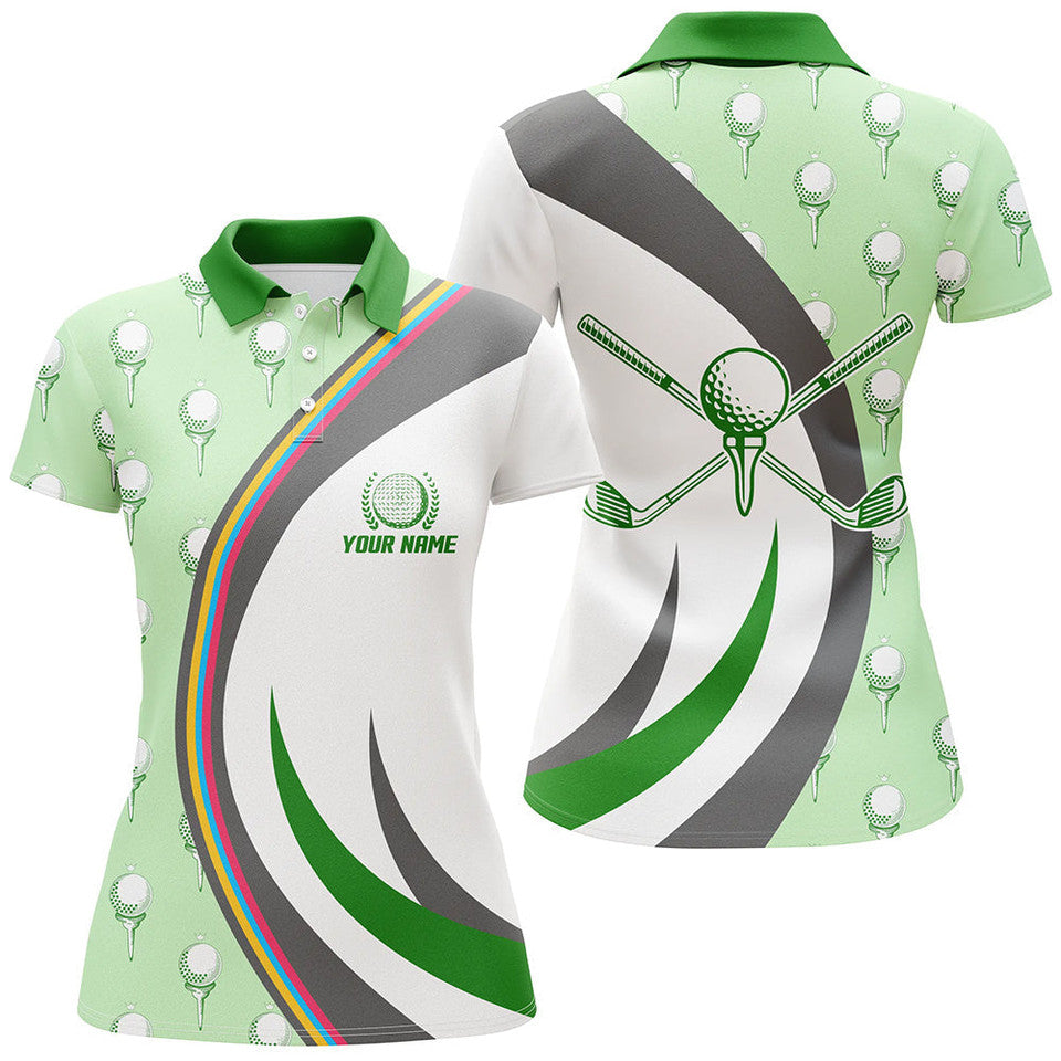 Custom Golf Elements Ball and Tee Design Cool Gift Women's Polo Shirts S-5XL