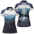 Custom Navy Blue Mountains Disc Golf Shirt Cool Gifts for Women's Polo Shirts S-5XL