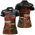 Custom Womens Golf Skull Digital Style Modern Design Women's Polo Shirts S-5XL