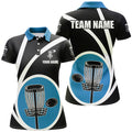 Customized Black Blue Cool Disc Golf Shirt Team Gift Women's Polo Shirts S-5XL