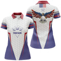 Custom American Flag US Eagle Golf Shirt Patriotic Gifts Women's Polo Shirts S-5XL