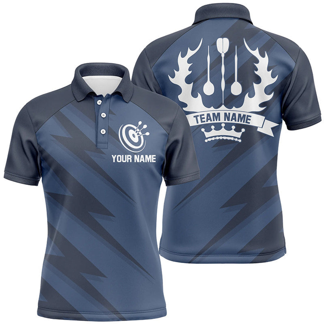 Customized Navy Lightning Basic Darts Cool Polo Shirt Mens Polo Shirt S-5XL