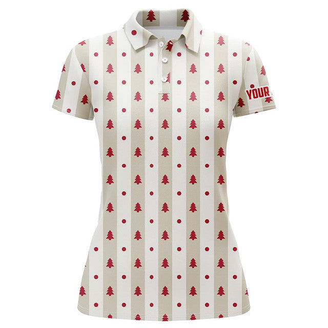 Custom Christmas Tree Vintage Golf Outfit Best Gifts Women's Polo Shirts S-5XL