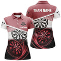 Custom Personalized Red Black Cool Darts Team Shirt for Women's Polo Shirts S-5XL