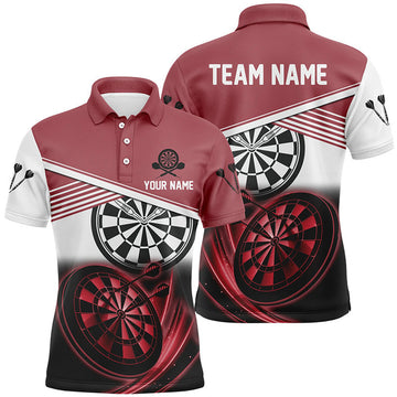 Personalized Red Black Darts Shirt Custom Team Jersey Men's Polo Shirt S-5XL