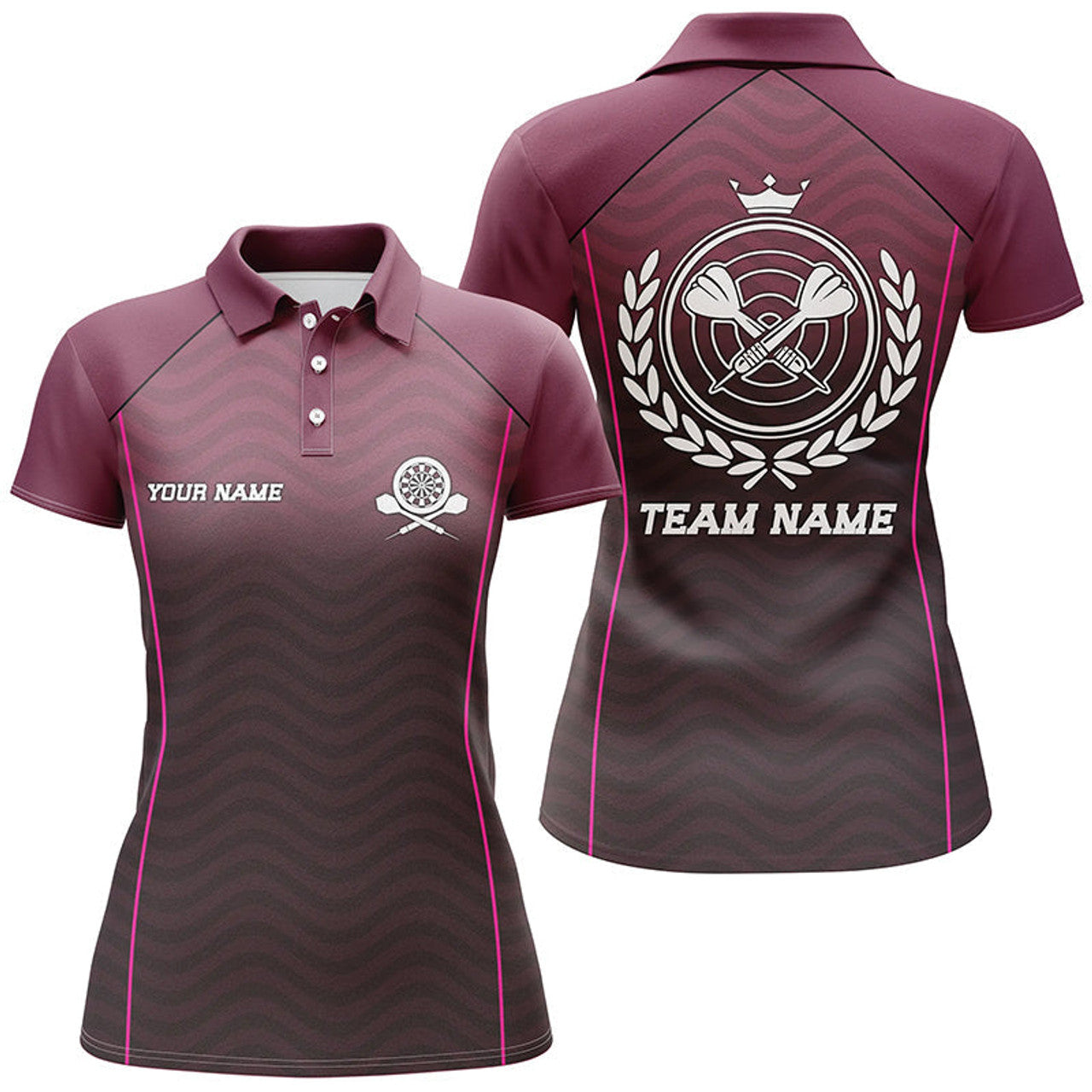 Custom Personalized Interlaced Waving Darts Polo Shirt for Women's Polo Shirts S-5XL