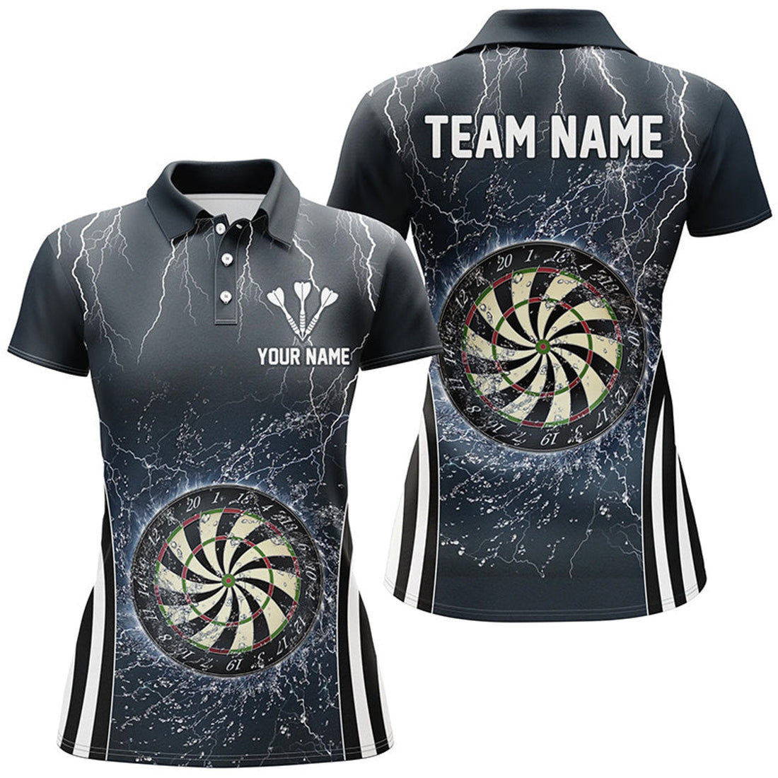 Custom Navy Blue Darts Shirts for Women Dart Women's Polo Shirts S-5XL