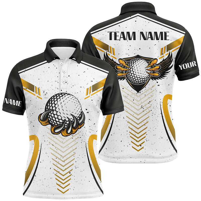 Eagle Golf Ball Custom White Grunge Team Golf Shirt Golf Gifts S-5XL Men's Polo Shirt