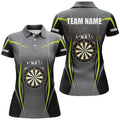 Custom Grey Sports Darts Shirt for with Unique Design Women's Polo Shirts S-5XL