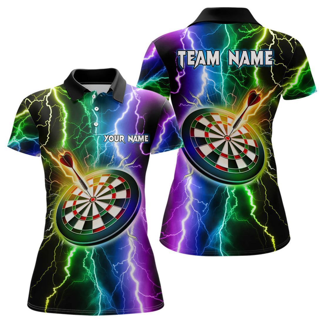 Custom Colorful Thunder Lightning Darts Polo Shirt for Women's Polo Shirts S-5XL