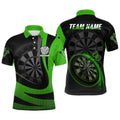 Personalized Black Green 3D Darts Team Jersey Cool Design Men's Polo Shirt S-5XL