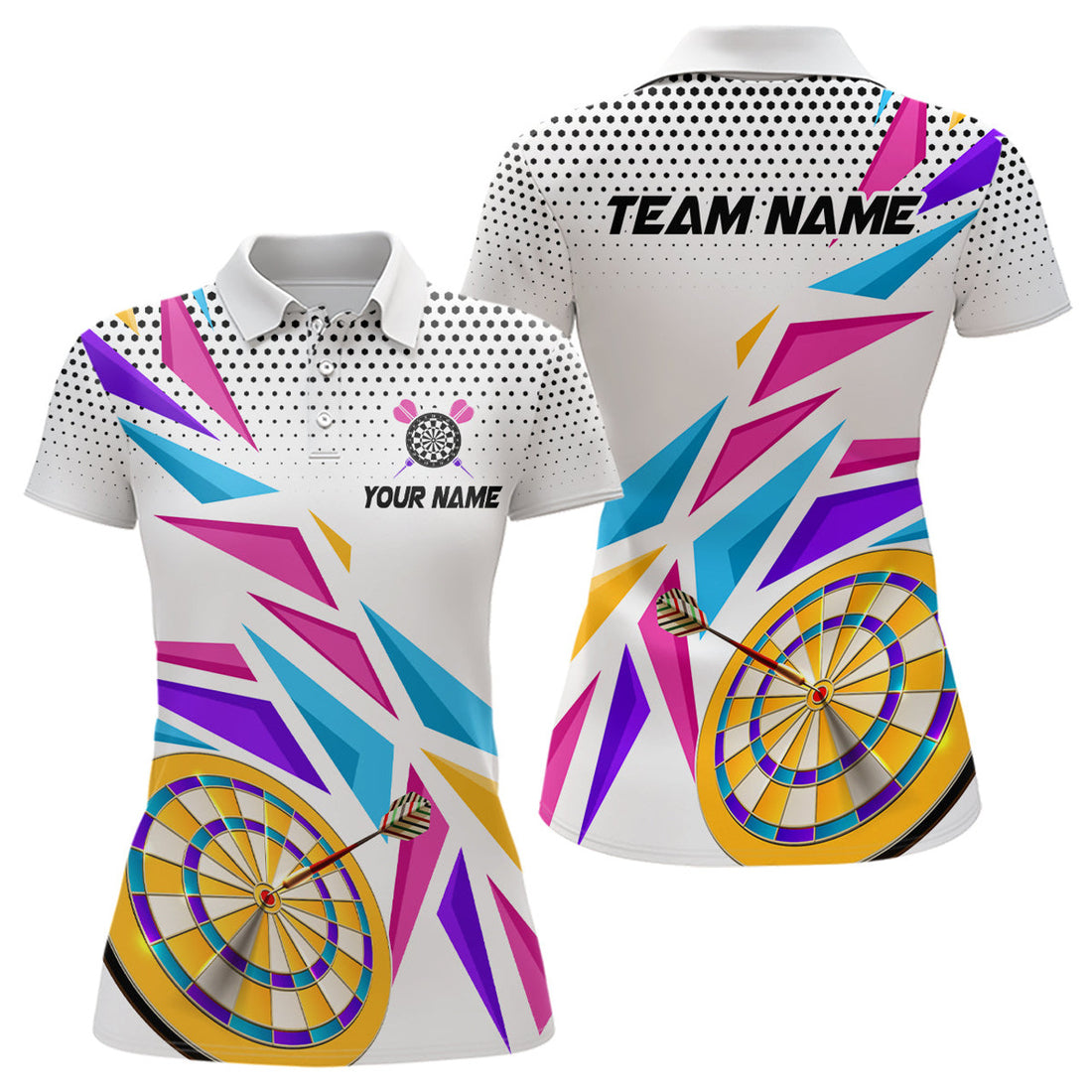 Custom Sports Style Colorful Polo Shirt for Dart Team Women's Polo Shirts S-5XL