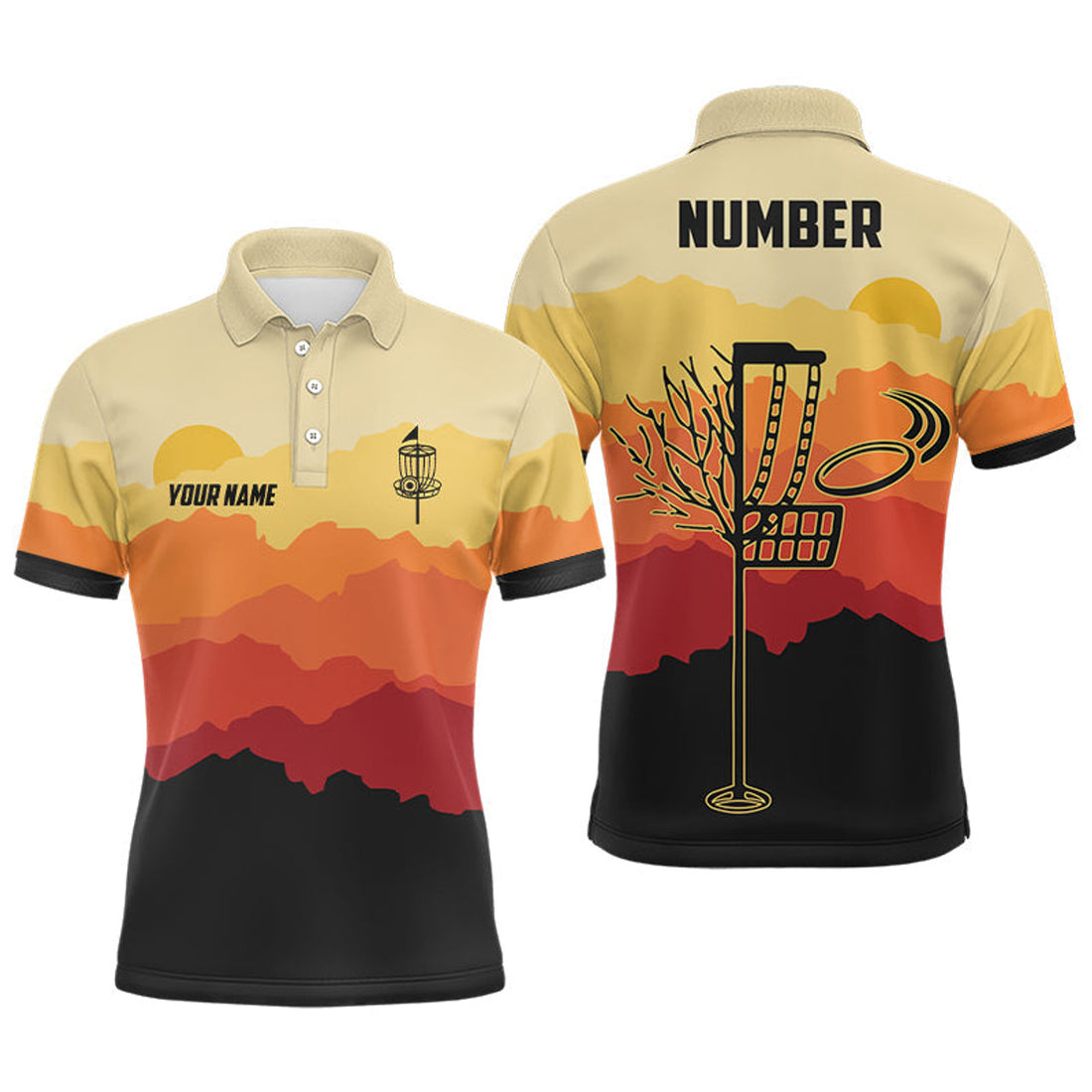 Custom Sunset Pattern Golf Shirt Gift for Men Men's Polo Shirt S-5XL
