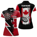 Custom Retro Canada Flag Darts Patriotic Dart For Women's Polo Shirts S-5XL