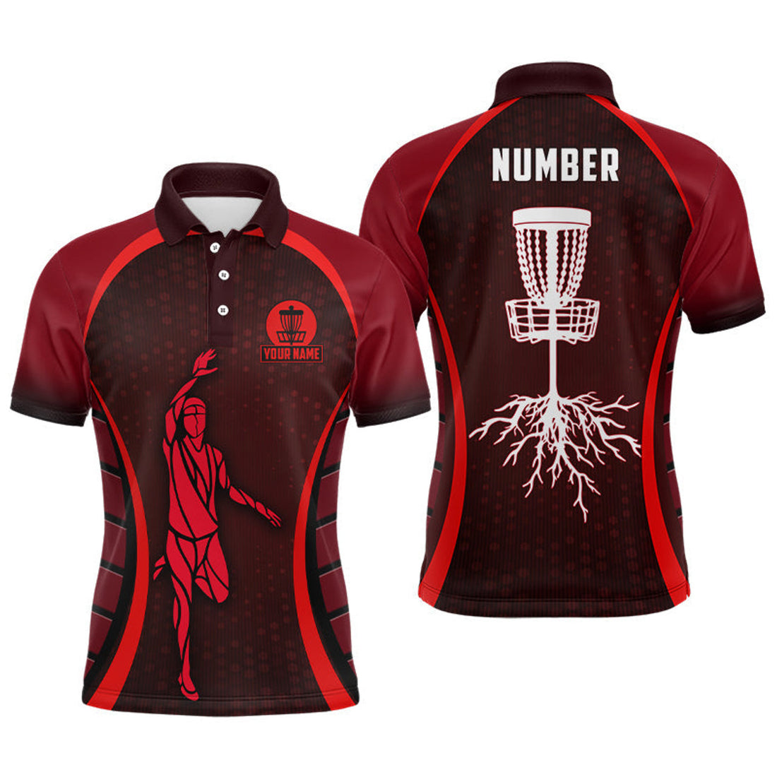 Custom Cool Golf Shirts Gift for Men Personalized Red Men's Polo Shirt S-5XL