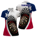 Custom Texas Flag Darts Polo Shirt for Dart Lovers Women's Polo Shirts S-5XL